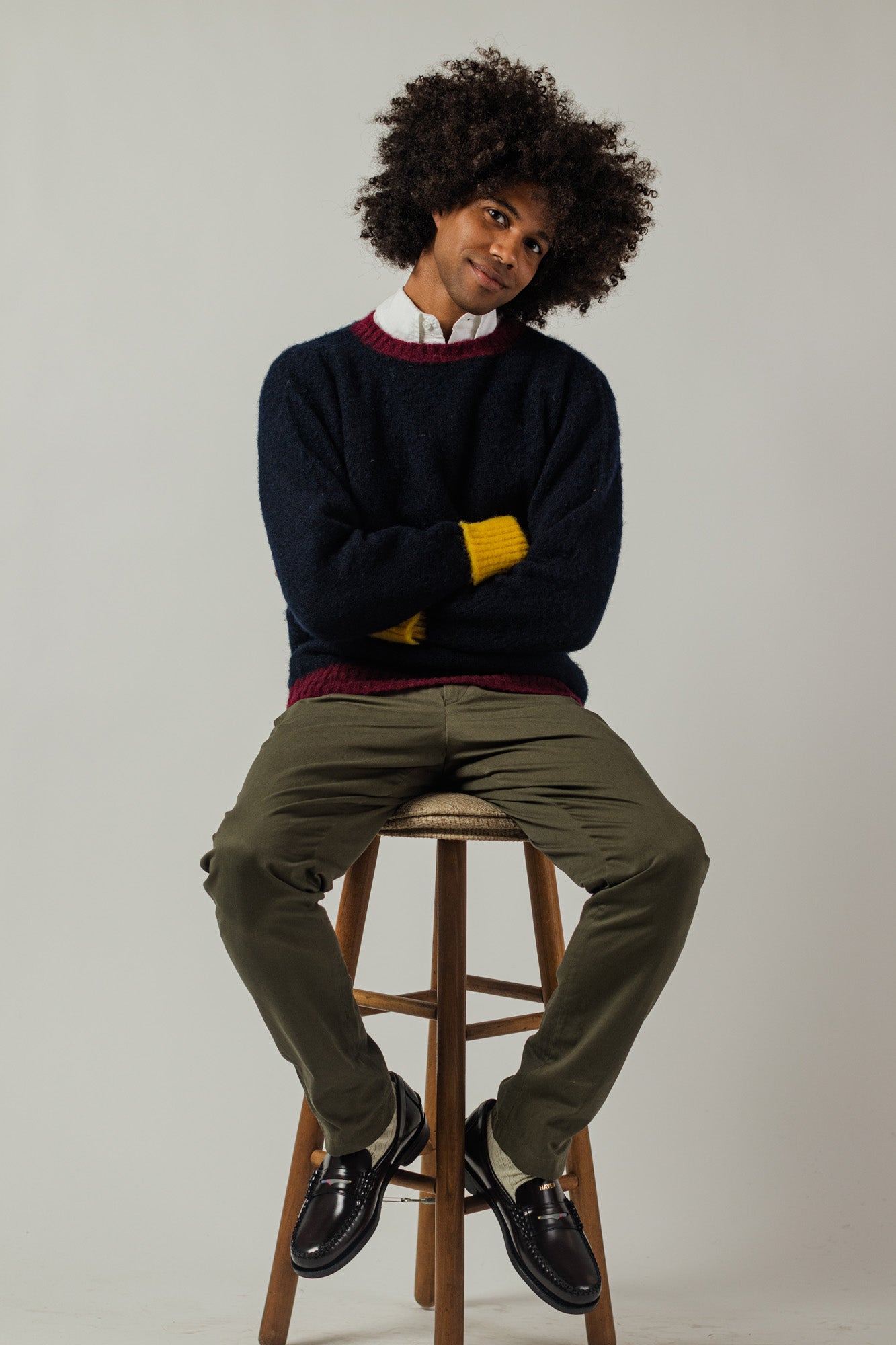 J. Press Shaggy Dog Sweater - Blue